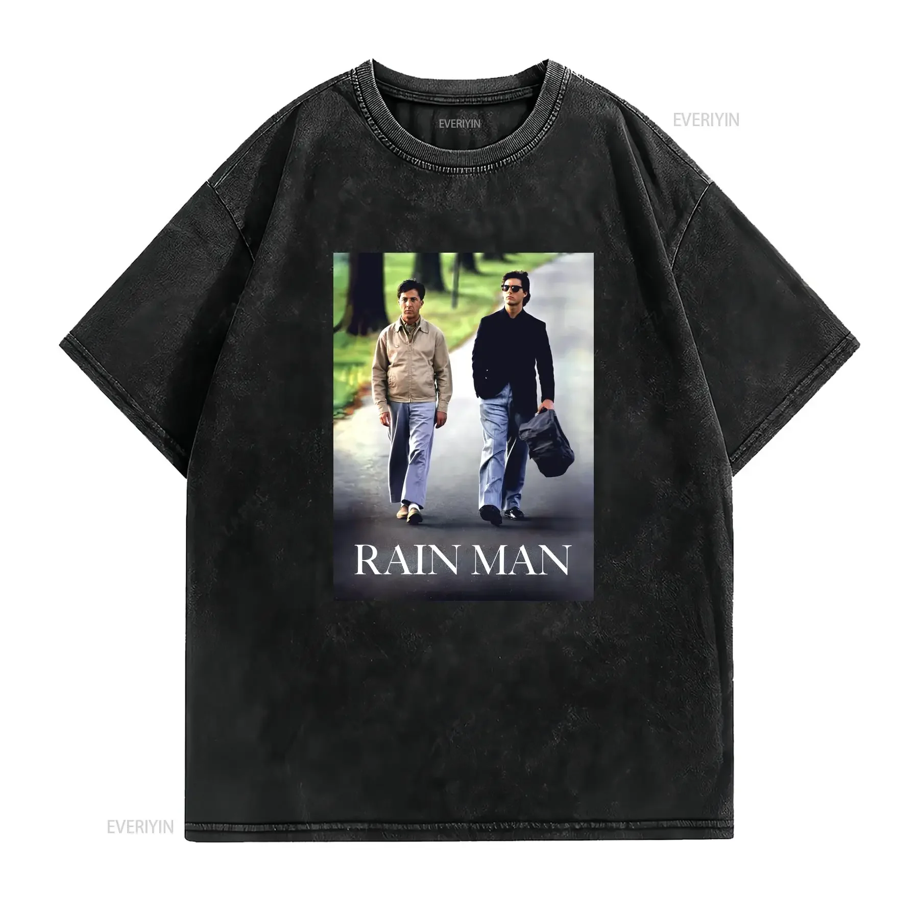 RAIN MAN Classic Movie T shirt vintage Washed graphic Unisex Soft streetwear homme Breathable designer clothes Comfortable