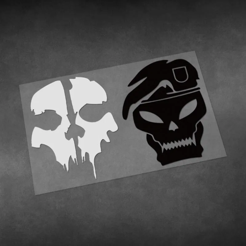 

Ghost Skull Reflective Sticker Game Peripheral Decal Motorcycle Car Waterproof Pegatinas for Motorbike Body Windshield Fuel Tank