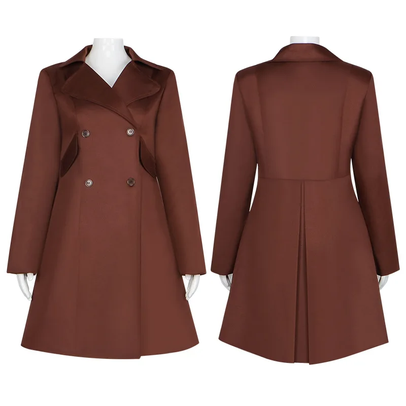 

Horror Film Cosplay Costume Megan Brown Coat Women Girl Uniform Doll Robot Clothes Party Outfits