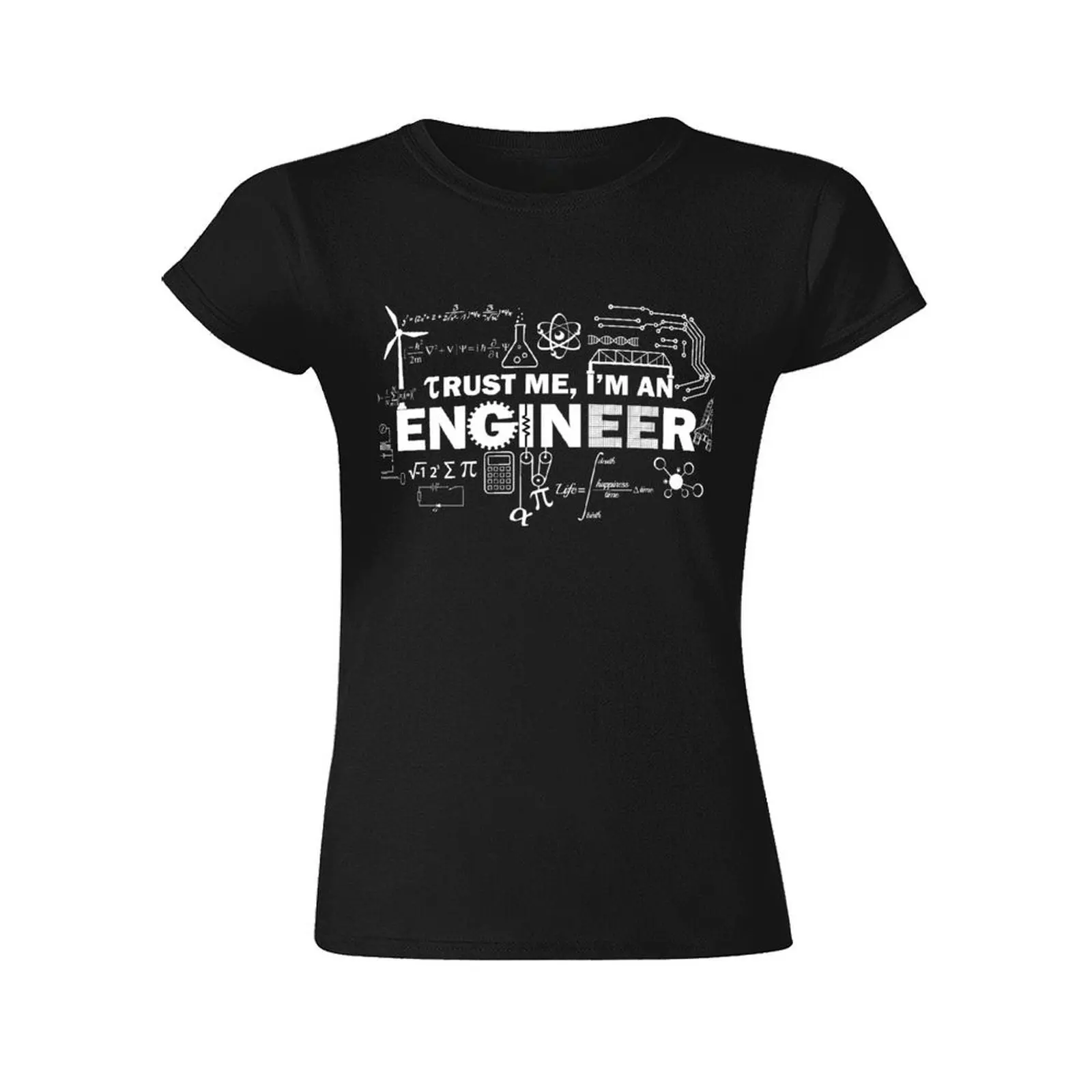 T-shirt de manga curta para mulher, design sublime, i'm a worker me i'm an Engineer