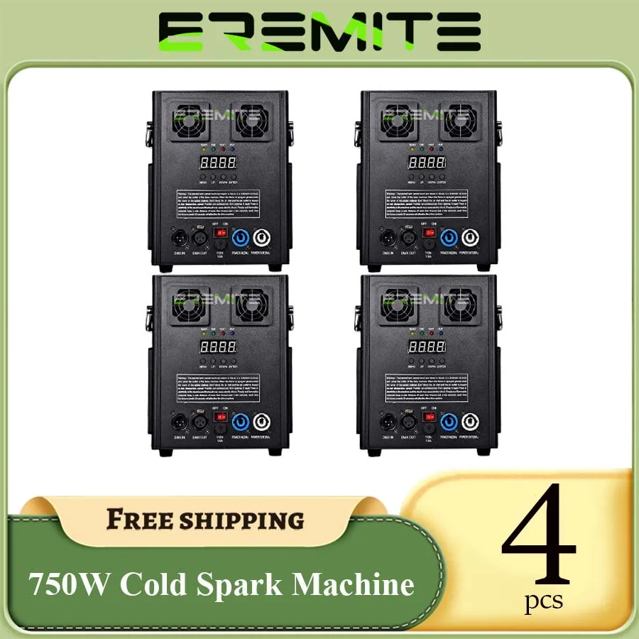 0 Tax  4Pcs 750W Cold Spark Machine Fireworks Machine Fireworks with Remote Control DMX512 DJ Party Wedding Club Show Stage