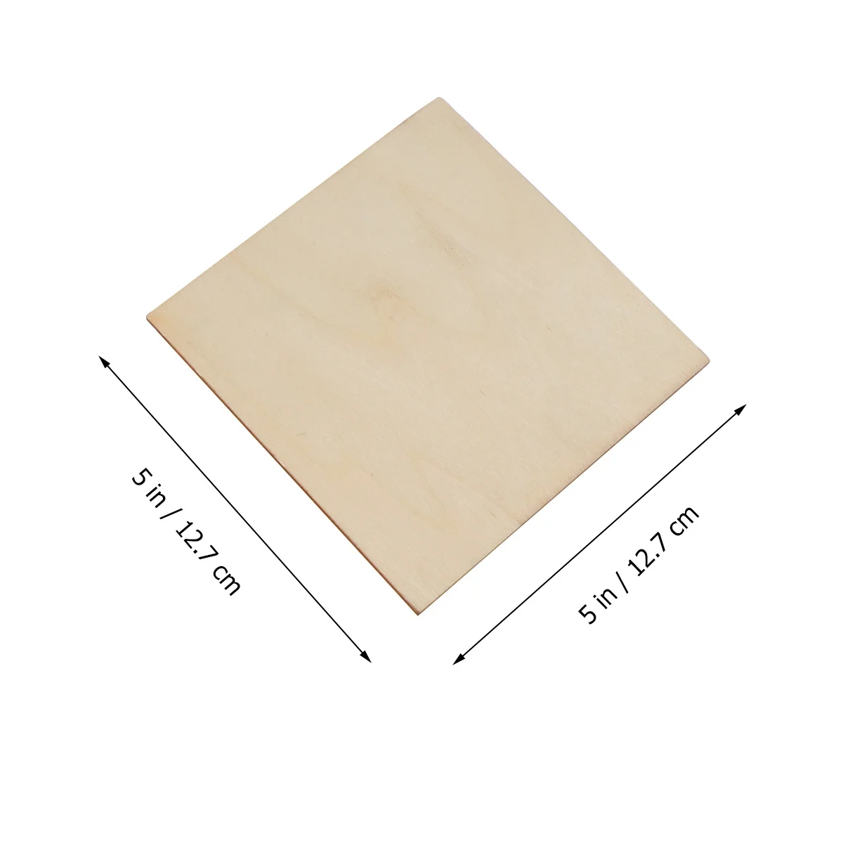 

36Pcs Wooden Chips Rectangular 12.7x12.7cm Right Angle DIY Handicraft Accessories for Home Wall Window Table Decoration Holiday