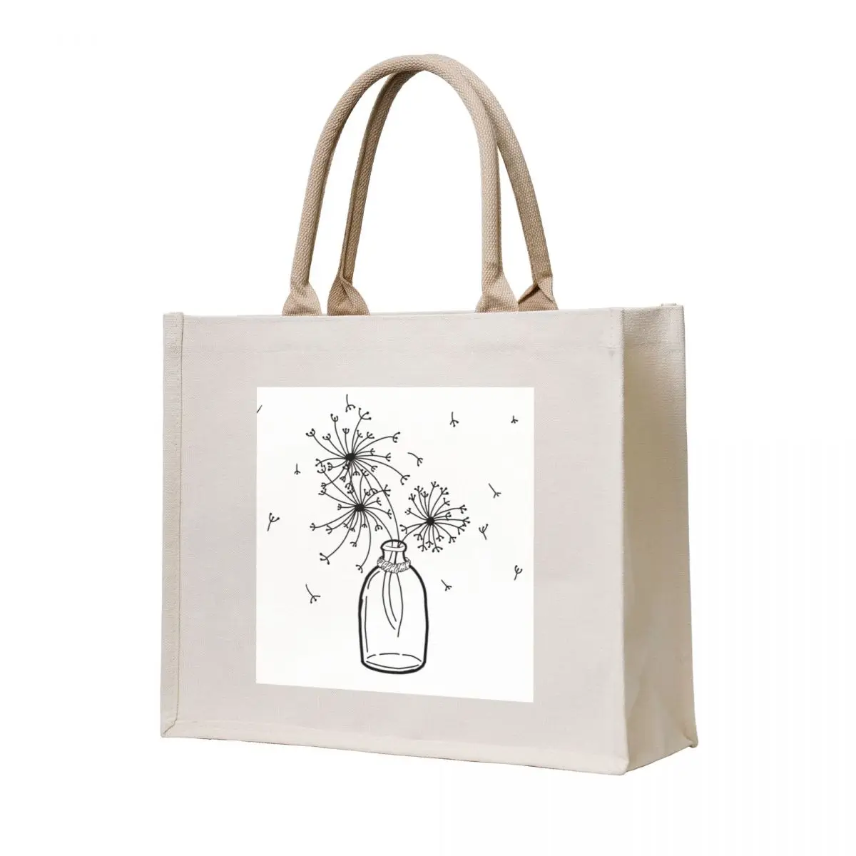 

Cute black and white flowers Tote Bag Cloth bags shopper bags for women bags for women shopping cart