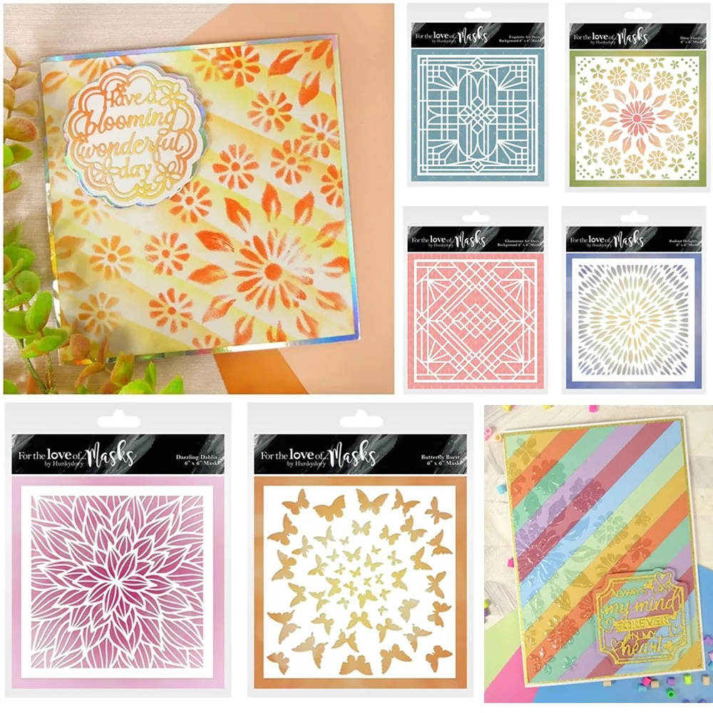 Picture-perfect Burst Dazzling Dahlia Stencil Scrapbooking Photo Album Card Diy Paper Embossing Craft Handmade Decoration