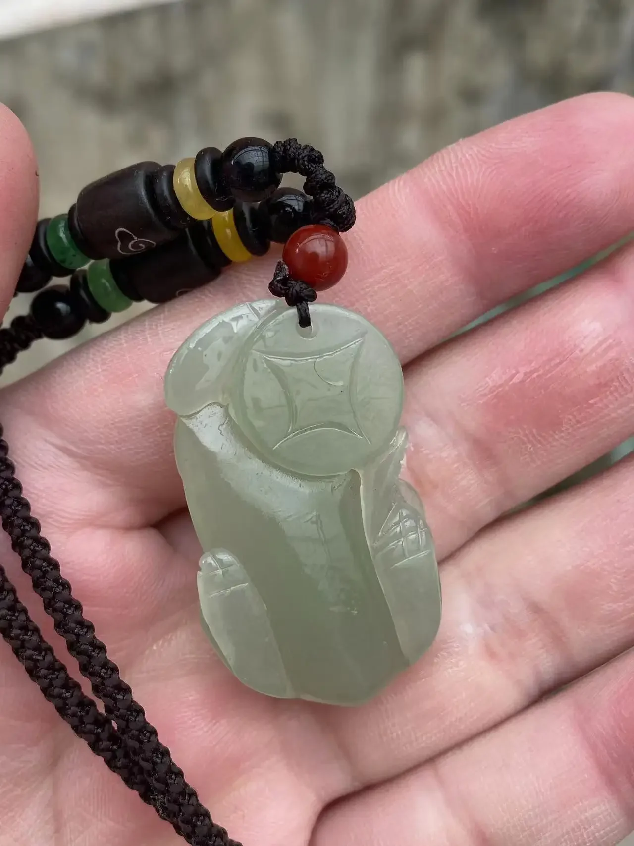 Natural 100% real green hetian jade carve Toad jade pendant necklace jewellery Attracting wealth for men women gifts Bless peace