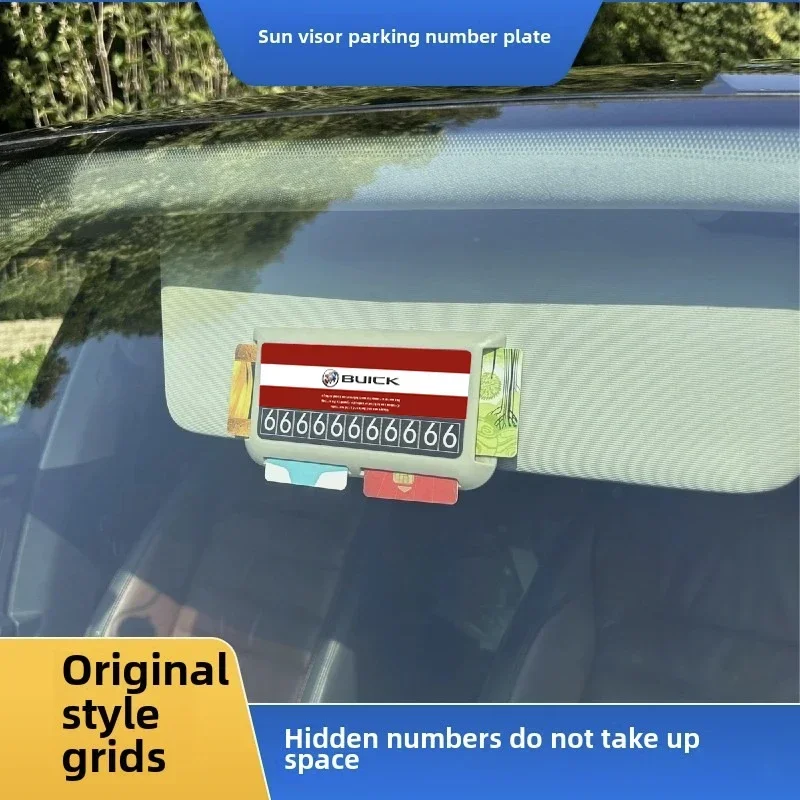 

Car Sun Visor Organizer Car Parking Card Clip Board Mount For Buick Encore Regal Lacrosse Enclave Avenir Cascada GL8 Envision