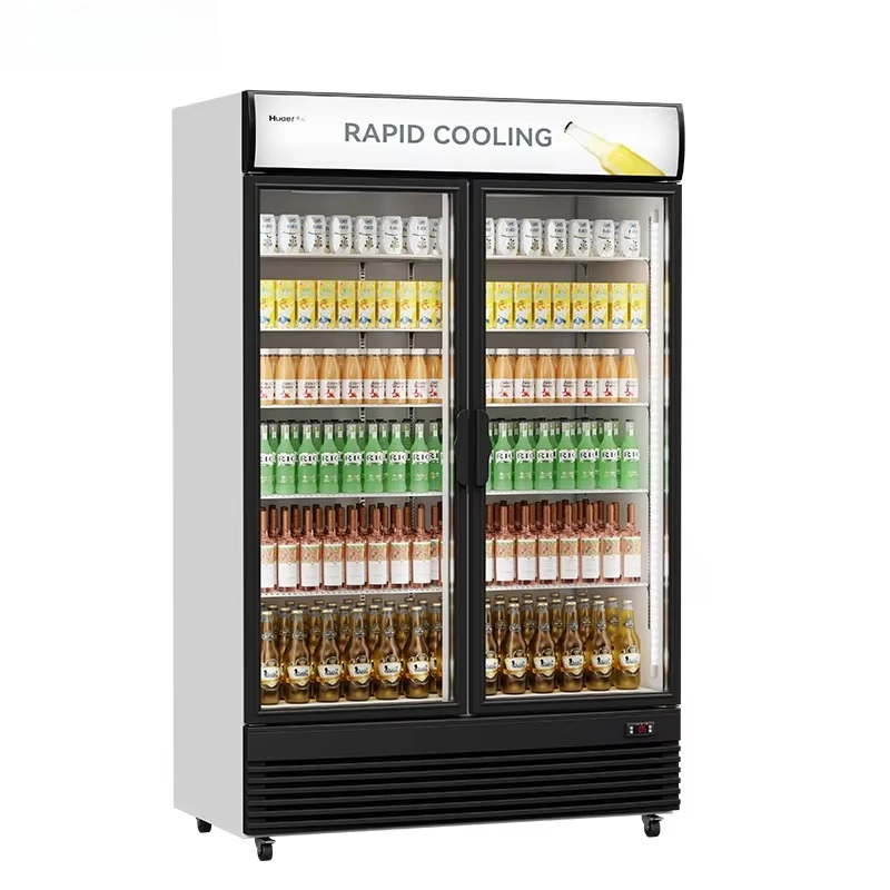 Upright Beverage Showcase Glass Door Vertical Drink Energy Refrigerator Coco Cola Fridge
