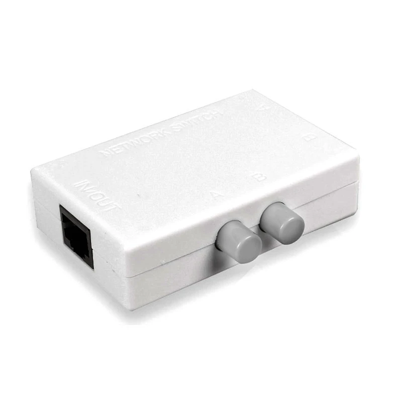 RJ45 Splitter Selector Switch 2 Ports Network Switch Freely Between Intranet & Extranet Network