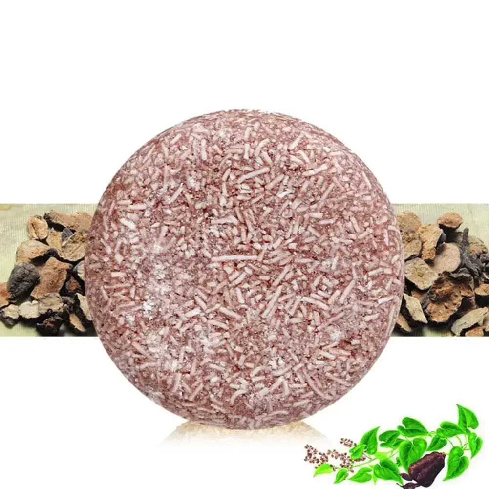 10G Natural Organic Polygonum Essence Hair Darkening Shampoo Bar Soap Mild Formula Hair Shampoo Gray Hair Reverse Cleansing