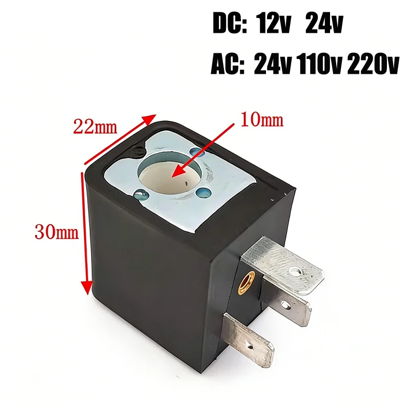 Solenoid Valve Coil Inner Diameter 10mm Height 30mm Power 6VA 3W AC220V DC24V