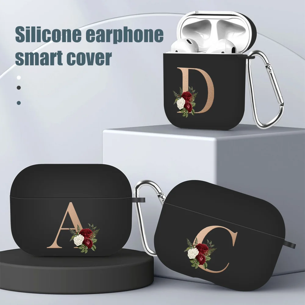 Funda de silicona con letras para Airpods Pro 2, Funda de auriculares para Apple AirPods 1/2th 3 2021, 2023