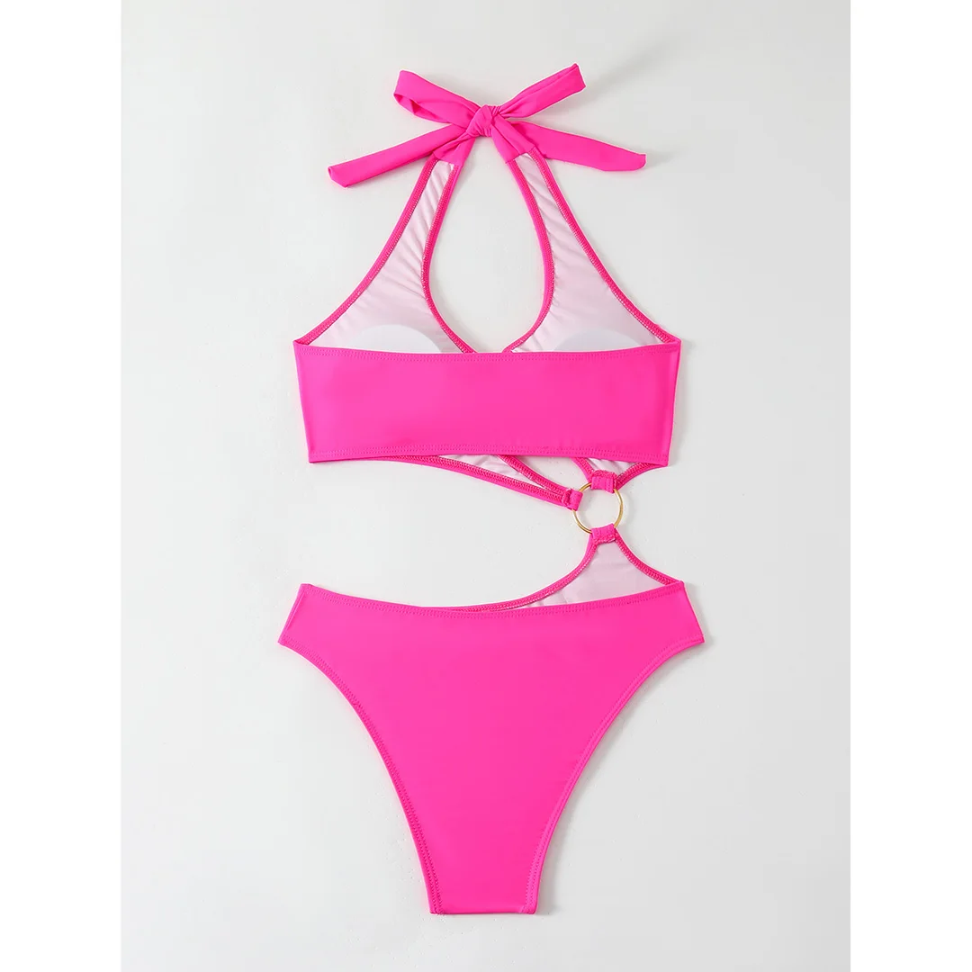 2026 Sexy Neckholder Asymmetrischer One-Shoulder-Badeanzug Damen-Bademode Frauen-Badeanzug Monokini V2660 – Detail 39