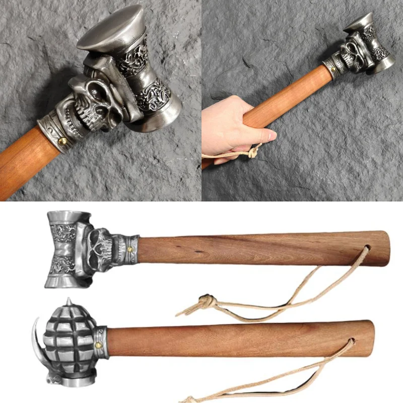 

Молоток из нержавеющей стали с головкой в виде черепа, для забивания гвоздей, многофункциональный, для альпинизма и установки палаток на открытом воздухе ﻿