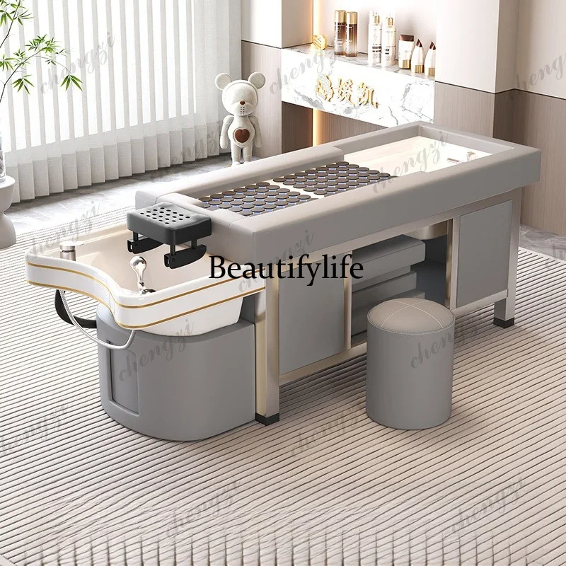 K153  Comfort Shower Shampoo Chairs Hair Wash Beauty Sink Equipment Shampoo Chairs Stylist PU Leather Furniture