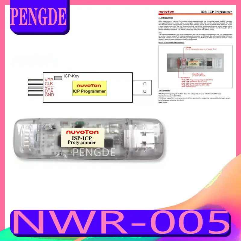 

Точечный NWR-005, записывающее устройство, программатор Nuvoton 8051, микроконтроллер MCU, загрузчик