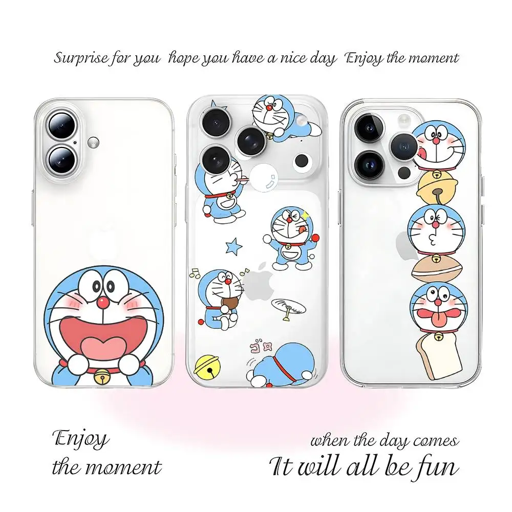 

Anime Cute D-Doraemon-S Phone Case For Iphone 17 16 15 11 13 14 Pro Max 7 8 Plus X Xr Xs Max Se2020 12mini Transparent Cover