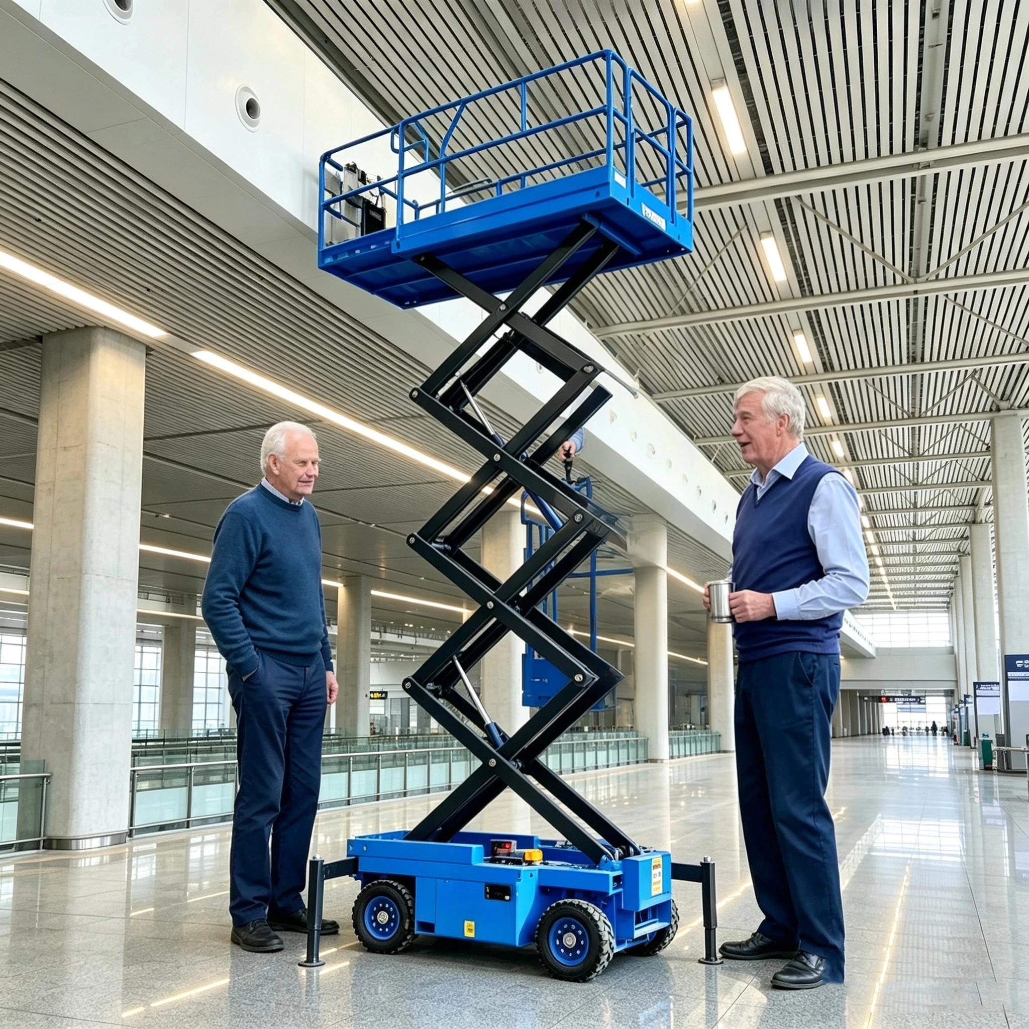 Mini Electric Scissor Lift Platform Flexible Movement Large Platform Area Indoor High Altitude Repair Equipment Customized