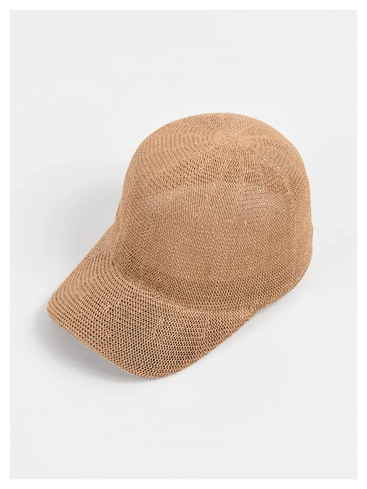 2026 Neue Sommer Atmungsaktive Stroh-Baseballkappe für Herren, Outdoor Papier-Sonnenhüte für Damen, Einfarbige Verstellbare Strandhüte im Großhandel – Detail 17