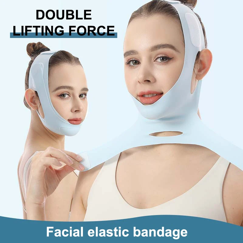 Reusable Face Slimming Bandage V Line Face Shaper Women Chin Cheek Lift Up Belt Facial Massage Strap Face Skin Care Beauty Tools