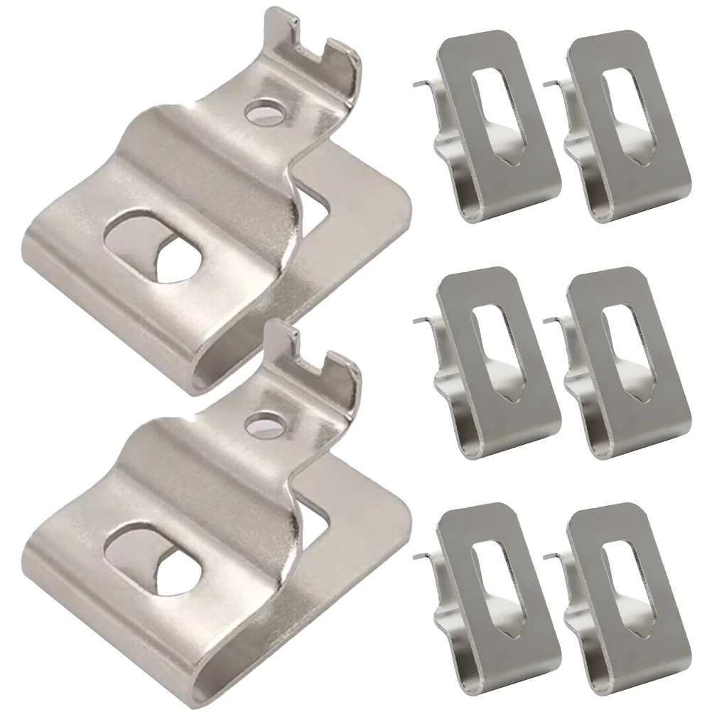 

8pcs Electric Tool Waist Buckle Stainless Steel Belt Clip Hook for Drill Driver Tape Measure Holder Adjustable Compact Design