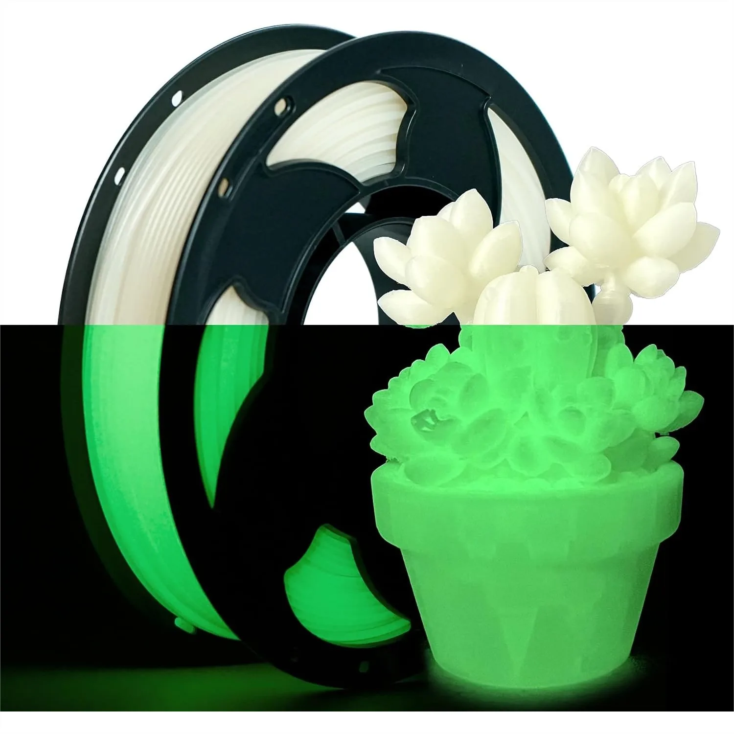 

Glow in the Dark PLA Filament 1.75mm, Luminous Green 3D Printer Filament 0.25kg Small Spool for FDM Printers, Premium Material