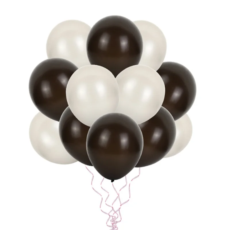 

10Pcs 5/10/12 Inch Black White Balloon Wedding Room Birthday Party Decoration Solid Color Latex Balloon