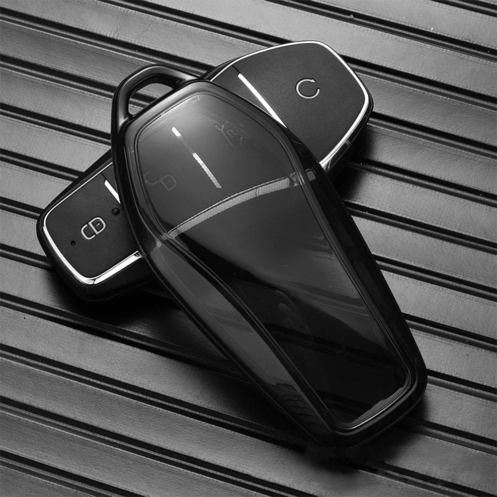 TPU Transparent Car Remote For BYD Seal Sedan Song Plus Dolphin Qin Tang Atto 3 E2 Key Case key Cover Holder Caps 2021-2024