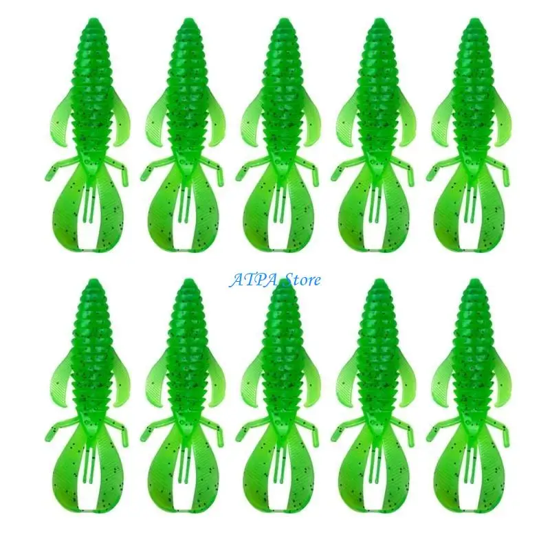 U13C 10Pcs Plastic Fishing Lures Fishing Baits Lures Fishing Worms Lures