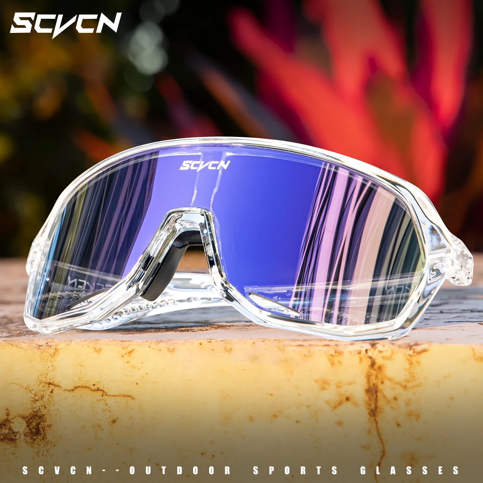 Scvcn Purple Sunglasses Fashion Cycling Glasses UV400 Bicycle MTB Goggles Road Bike Sunglasses Outdoor Sports Eyewear Equipment