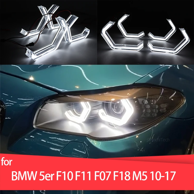 

for BMW 5 series F10 F11 F07 F18 520i 523i 528i 530i 535i 550i M5 2010-2017 M4 Iconic Style LED Crystal Angel Eye Kit Eyes Kits