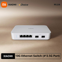 2025 NEW Xiaomi 10G Ethernet Switch 4x2.5G+2x10GMbps Mini Network Switches VLAN Ethernet Splitter Lan Router 6 Ports Hub Switch