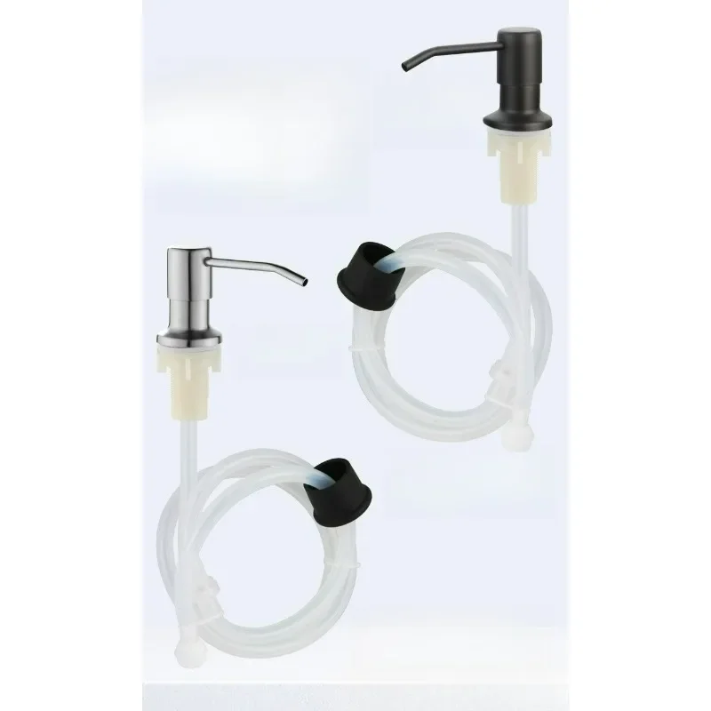 موزع زجاجة بالوعة المطبخ مضخة توزيع الصابون السائل الفولاذ المقاوم للصدأ 500 مللي زجاجة الصابون السائل بالوعة جبل صابون ضغط اليد #1