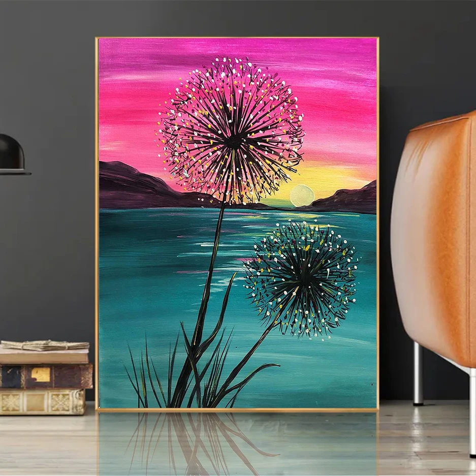 

Dandelion Pictures 5D Diamond Painting Kits Full Square/Round Diamond Mosaic Landscape Rhinestone Embroidery DIY Home Decor