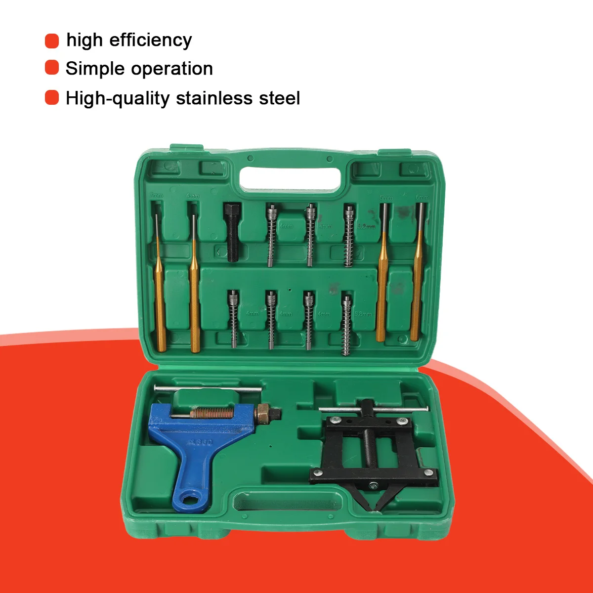 เครื่องตัดโซ่ไฮดรอลิกอุตสาหกรรมพร้อมตัวถอดโซ่ 4 หัว ตัวปรับความตึงโซ่ ชุดตัดโซ่ เครื่องมือพิเศษสำหรับการถอดโซ่