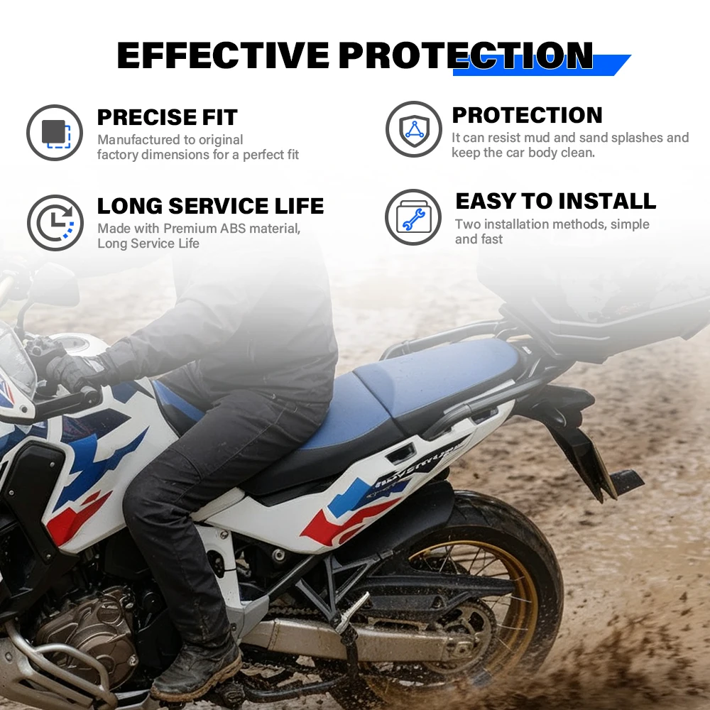 Hugger Rear Fender HUGGER EXTENSION Splash Guard  FOR HONDA XL 750 TRANSALP 2023- CRF 1100 L AFRICA TWIN/ADVENTURE SPORTS 2024- - view 4