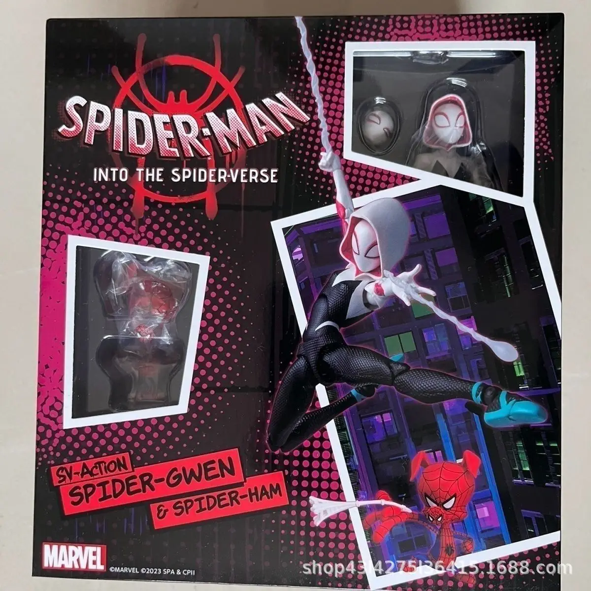 Anime Spider-Man Spider Gwen Joint replaceable movement Action Figure PVC model Statue Toys Desk Decor Collection Gifts boxed