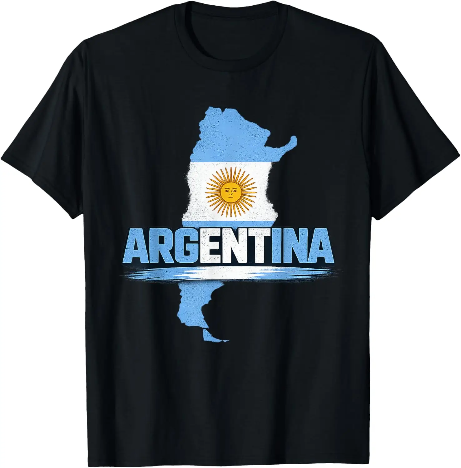 Argentina Argentinian Flag Pride Vintage T-Shirt 100% Cotton Trendy Y2K Short-Sleeve Tee-Soft, Quick-Drying, Moisture-Wicking;