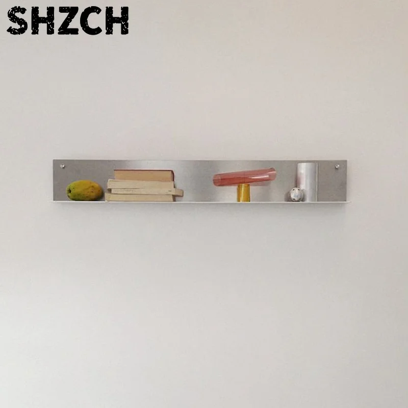 Stainless Steel Floating Shelf, Industrial I-shaped Wall Rack, Multi-tier Display Bracket, Hanging Storage Organizer for Decor.