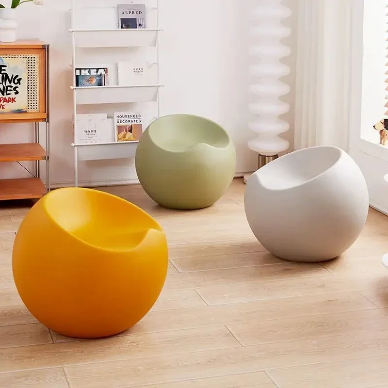 Nordic Style Luxury Apple-Shaped Stool for Home Decor Creative Minimalist Nordic Ottoman for Living Room Small Sofa Stool