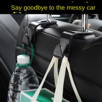 1 2 4 PCS Car Seat Headrest Hook For Auto Rear Seat Organizer Hanger Storage Holder For Handbag Purse Bags Clothes Coats