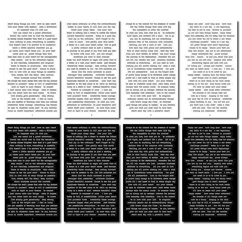 8 Sheets Motivational Quote Stickers Decals for Scrapbook Notebook Journaling