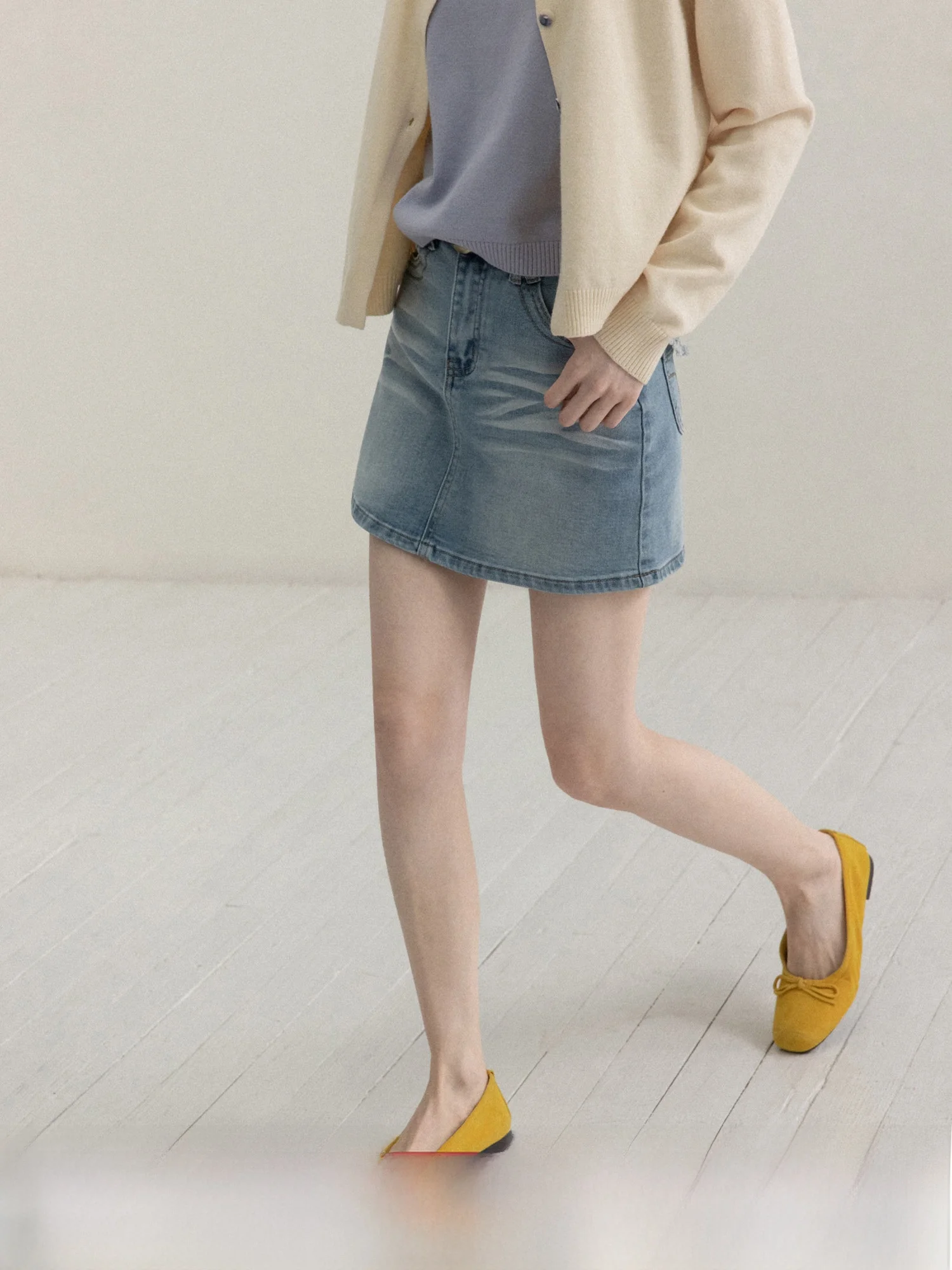 

Юбка А-силуэта с высокой талией, мягкая, удобная, повседневная, джинсовая, светло-голубая, женская, весна-лето, универсальная, облегающая юбка