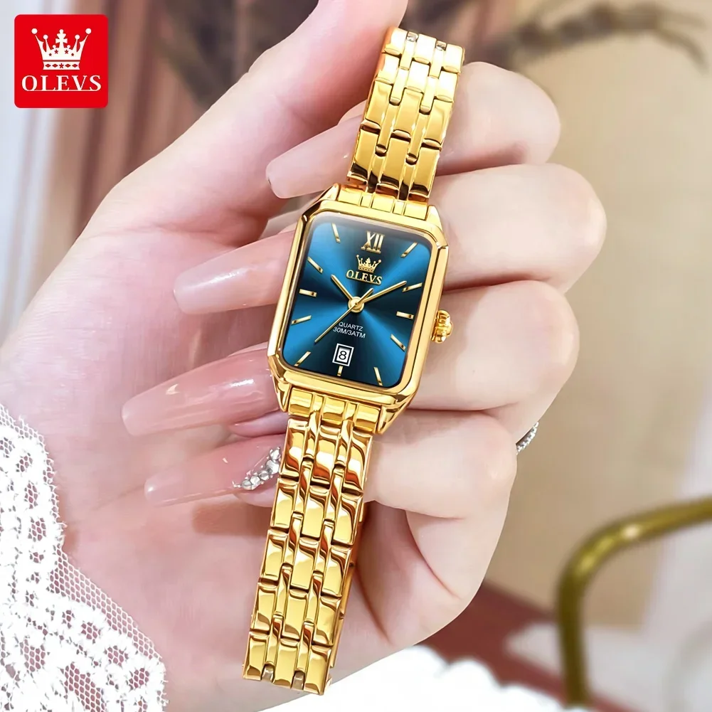 

OLEVS Small Dial Women's Watches Elegant Fashion Original Ladies Watch Waterproof Golden Light Luxury Wristwatch Reloj Mujer