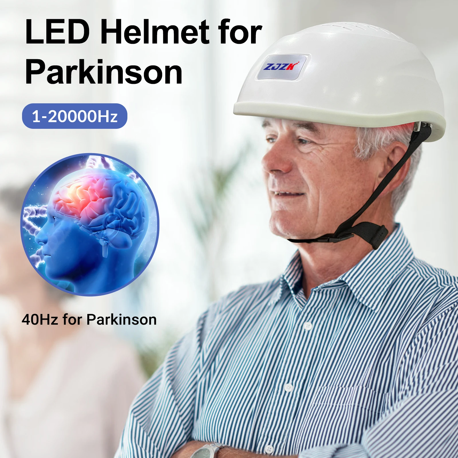 

ZJZK 810nm LED Parkinson Helmet Infrared Helmets Stroke Treatment Depression Parkinson Stroke Brain Rehabilitation Device rTMS