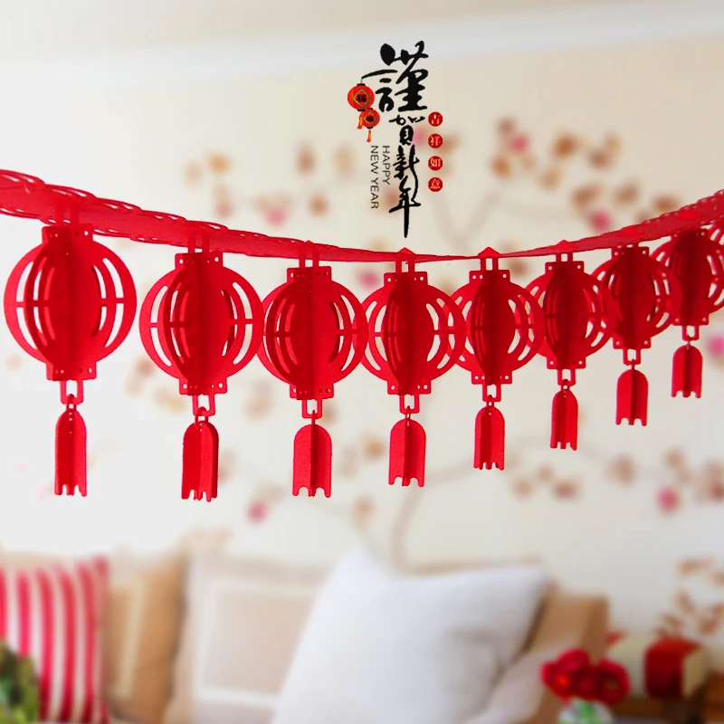 

Chinese New Year Ceiling Decorations Spring Festival With Lanterns Hanging Decor for Lunar Year Lantern Festival Party Ornament