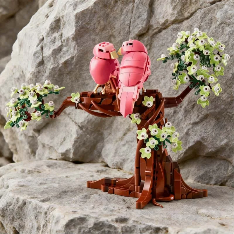 

750 Pieces of new love bird animal model building blocks DIY creative decoration assembly toys adult birthday gifts