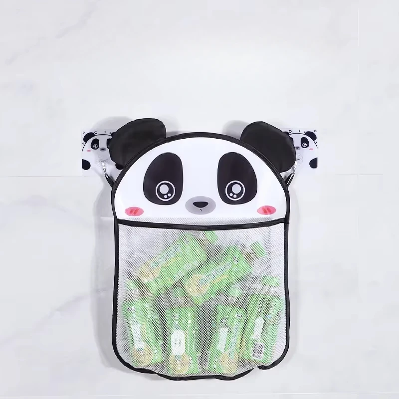 1Pc Single/double-layer Cute Cartoon Animal Mesh Hanging Bag for Baby Toy Kids Bath Toy Water Ball Drain Hanger Basket Organizer