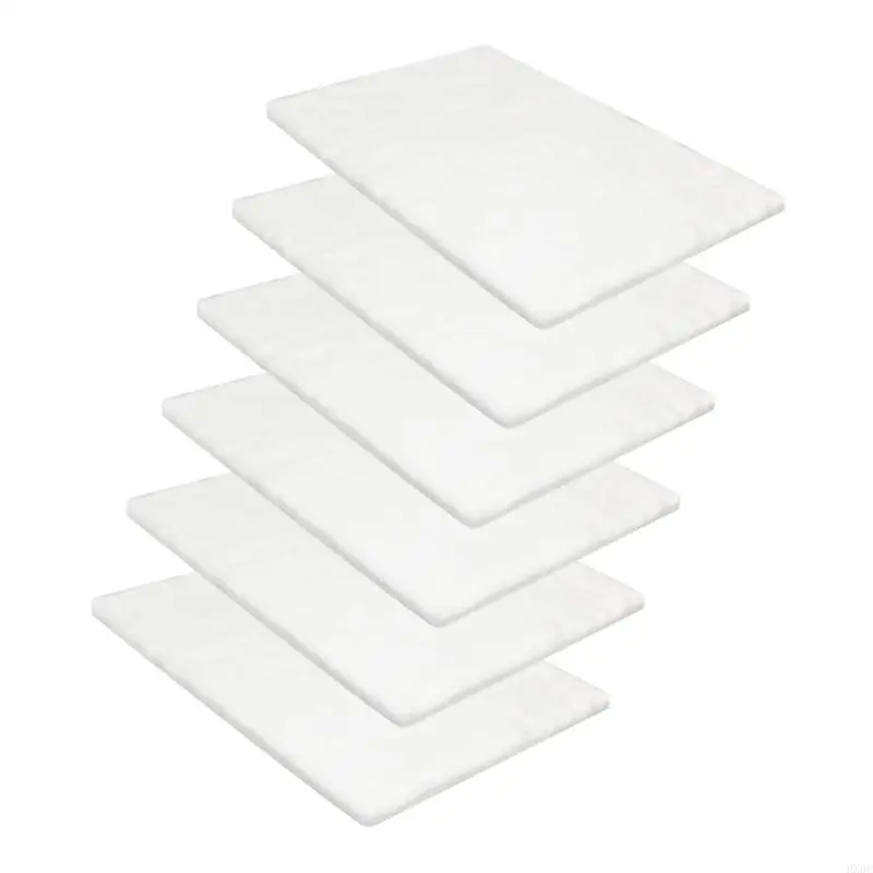 2/4/6pcs ขนเซรามิกขนสัตว์เสถียรและทนทานสี่เหลี่ยมจัตุรัสขนสัตว์เซรามิกการใช้งานฉนวนกันความร้อนของเส้นใยสำหรับเตาผิงเอทานอล HX6C