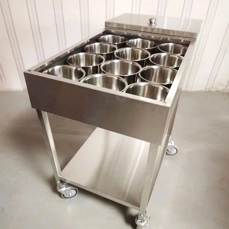 

Stainless steel seasoning truck, commercial hotel mobile dining cart, trolley storage multi-function vehicle, kitchen seasoning