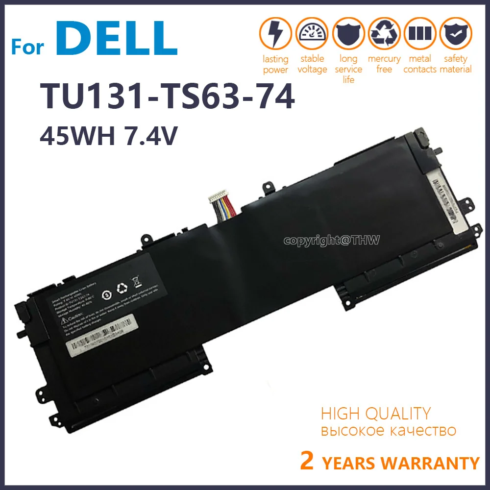 

Genuine 7.4V 45WH TU131-TS63-74 TU131 Laptop Battery For DELL XPS13 8808 U13S881 U33X UX32K U731 TU131-TS63-74 Replaceable